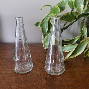 IKEA Clear Glass Hobnail Vase Set of 2